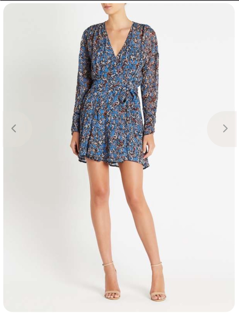 IRO Bustle Floral Wrap Mini Dress